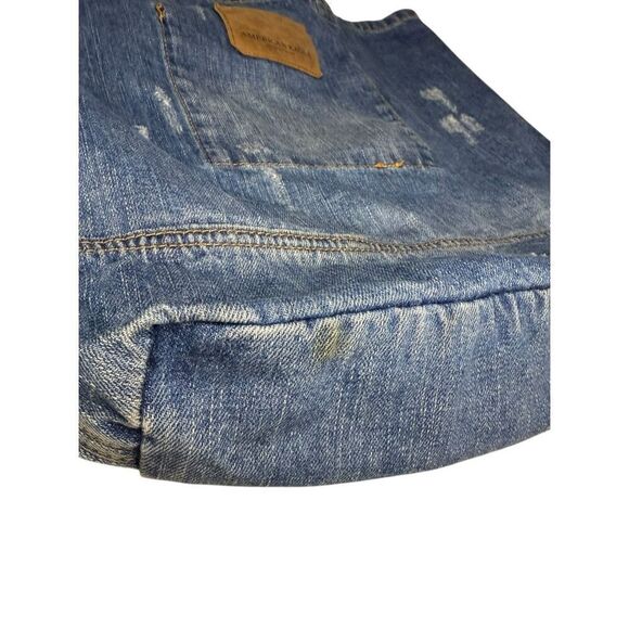 American Eagle Denim Jean Tote Bag Purse Distressed Shopping Beach Travel - Picture 7 of 7